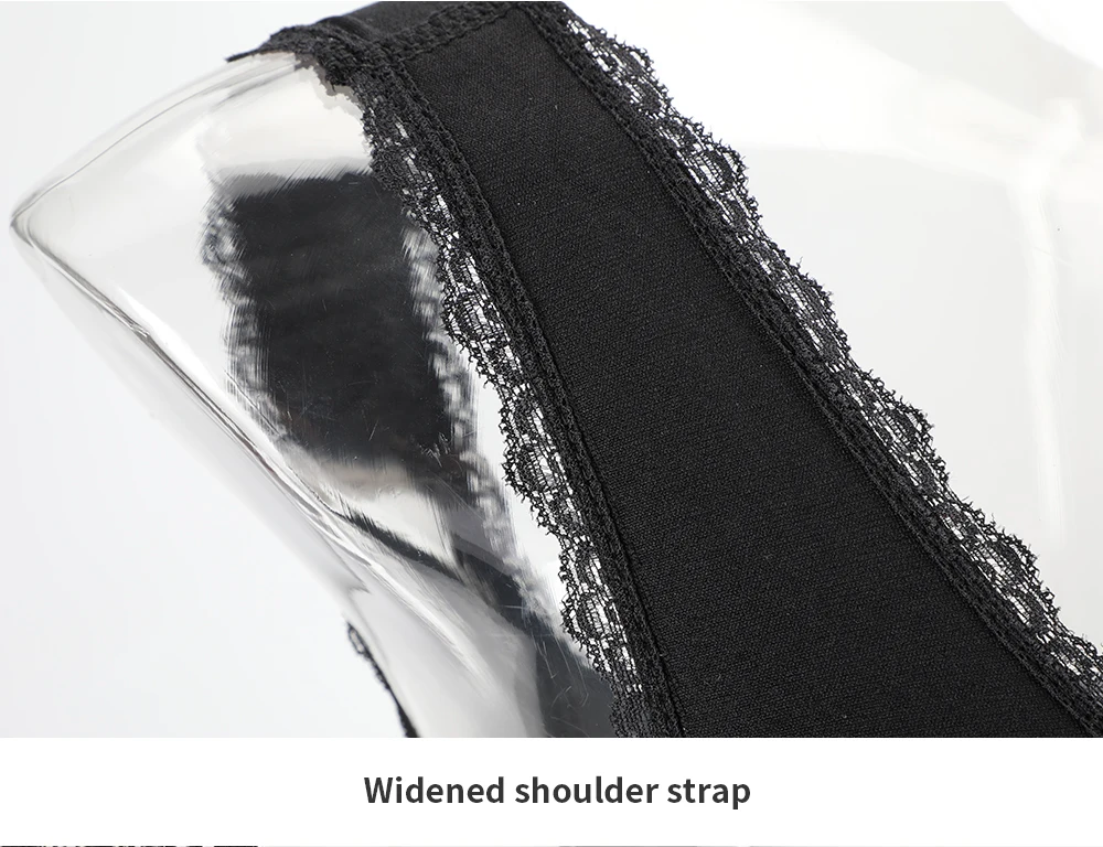 Front Cross Side Buckle Wireless Lace Sports Bras